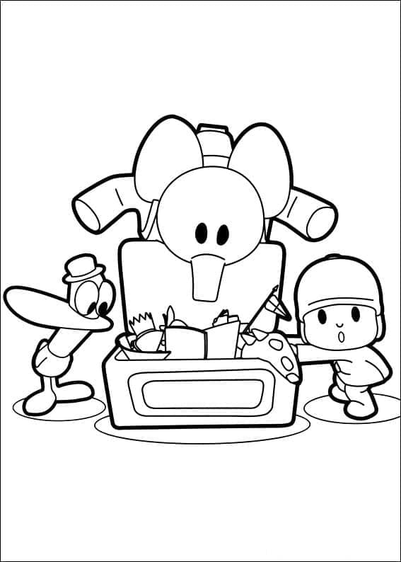 Pocoyo klar for utskrift fargelegging