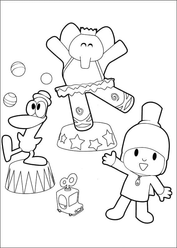 Pocoyo klar til utskrift gratis fargelegging