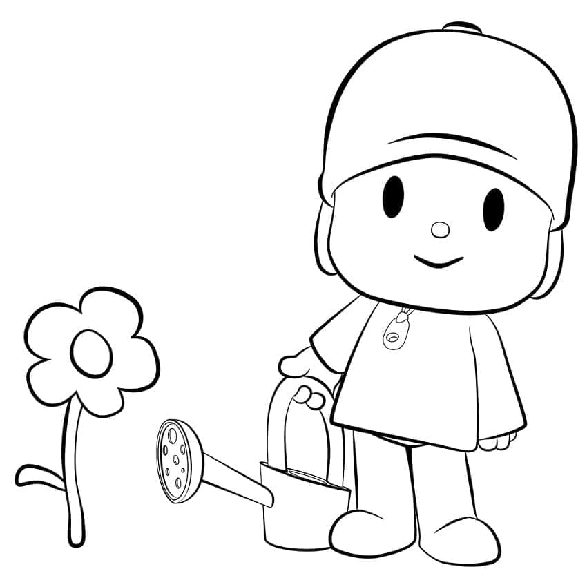 Pocoyo mal for barn fargelegging