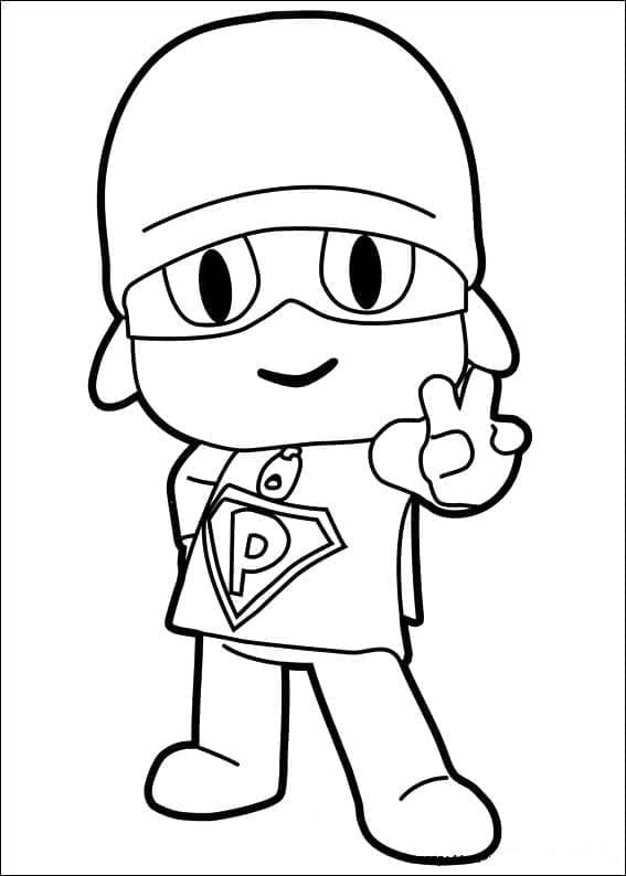 Pocoyo som kan skrives ut fargelegging