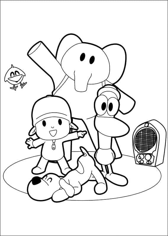 Pocoyo til utskrift fargelegging