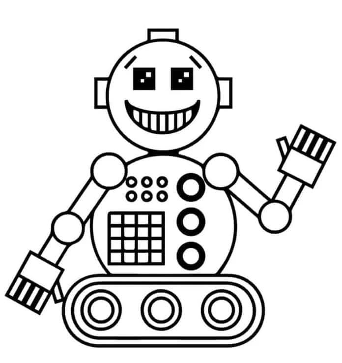Robot (10) fargelegging