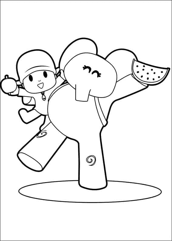 Sjarmerende Pocoyo fargelegging