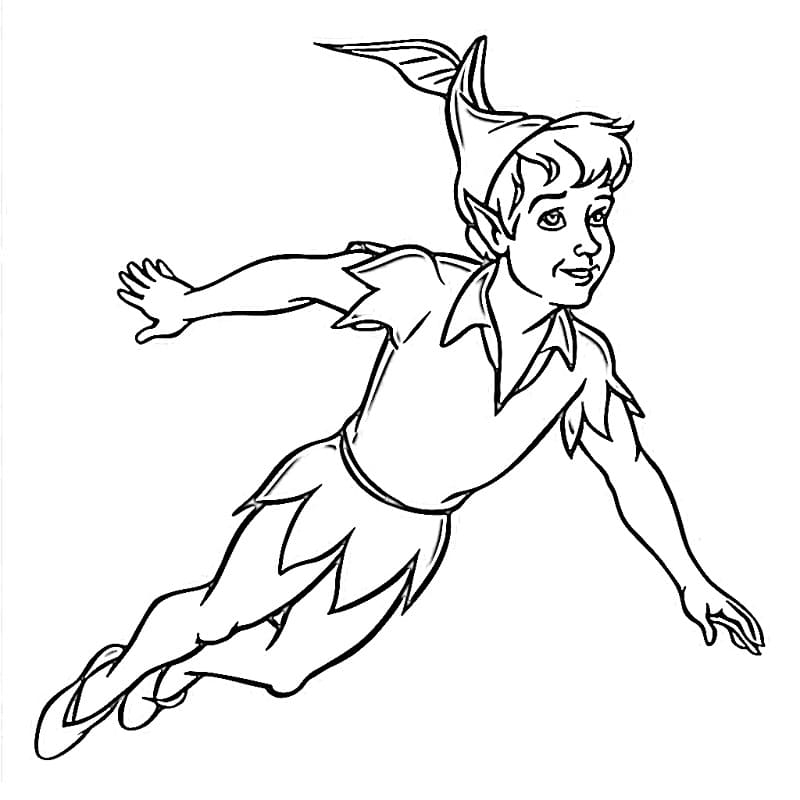 Skriv ut Peter Pan fargelegging