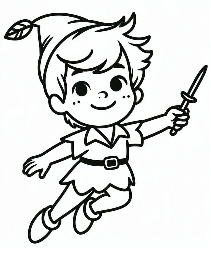 Søt Peter Pan fargelegging