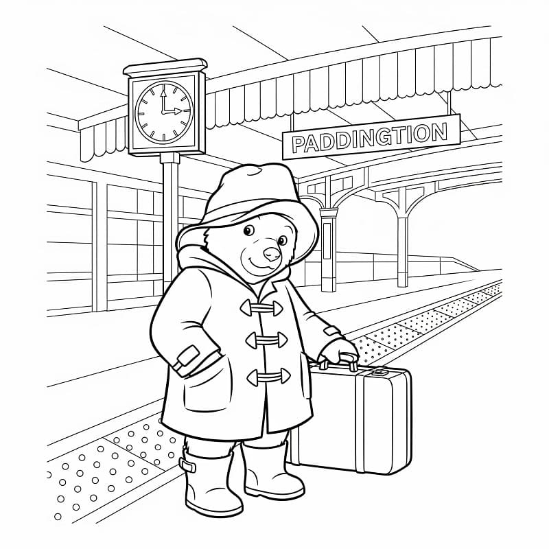 Tegneserie Paddington fargelegging