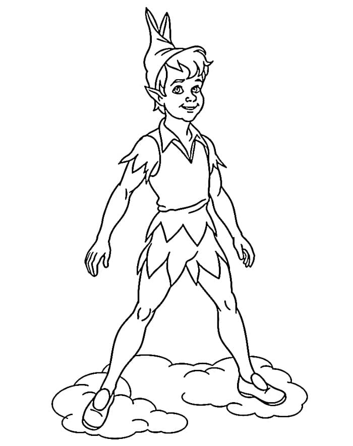 Tegneserie Peter Pan fargelegging