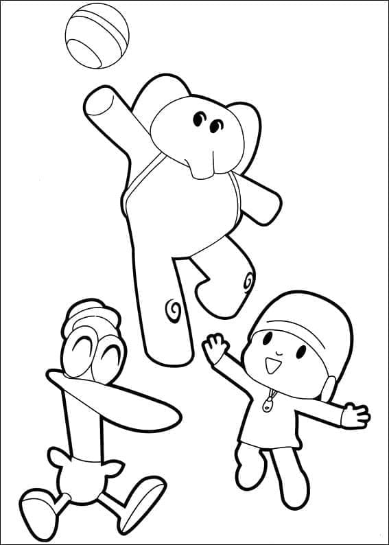 Tegneseriefigur Pocoyo fargelegging