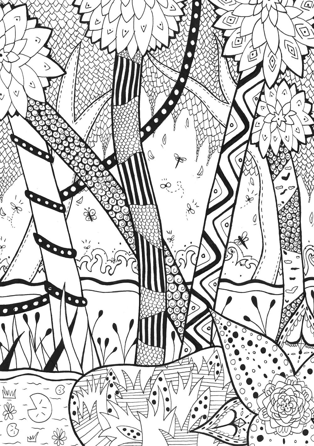 Utrolig Zentangle fargelegging