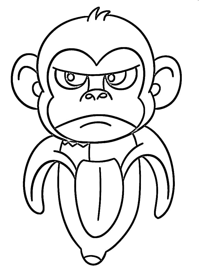 Utskrivbar Chimpanzini Bananini Bilde fargelegging