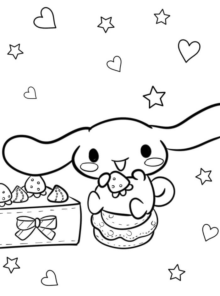 Utskrivbar Cinnamoroll bilde fargelegging