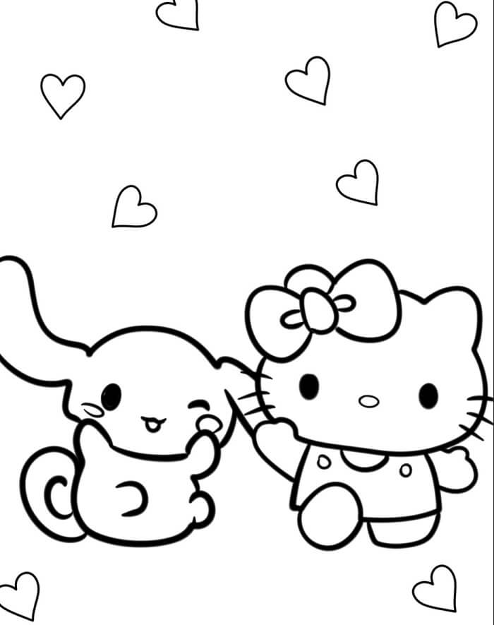 Utskrivbar Cinnamoroll for barn fargelegging