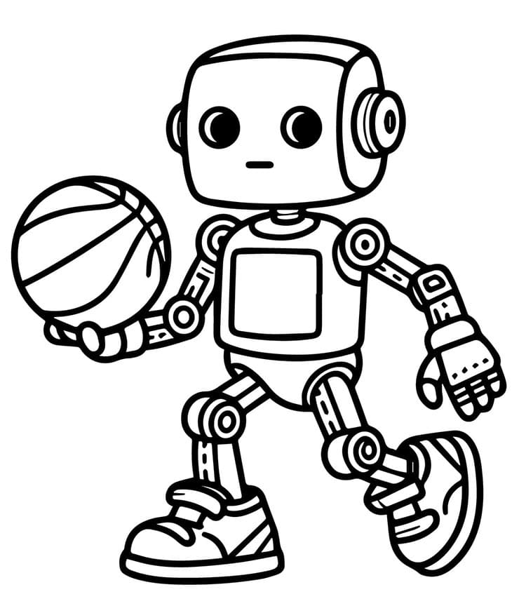 Utskrivbar Gratis Robot fargelegging