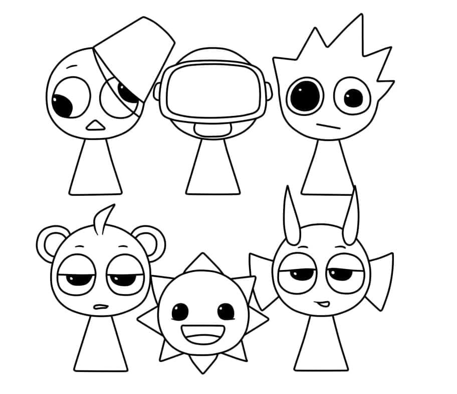 Utskrivbar Incredibox Sprunki tegning fargelegging