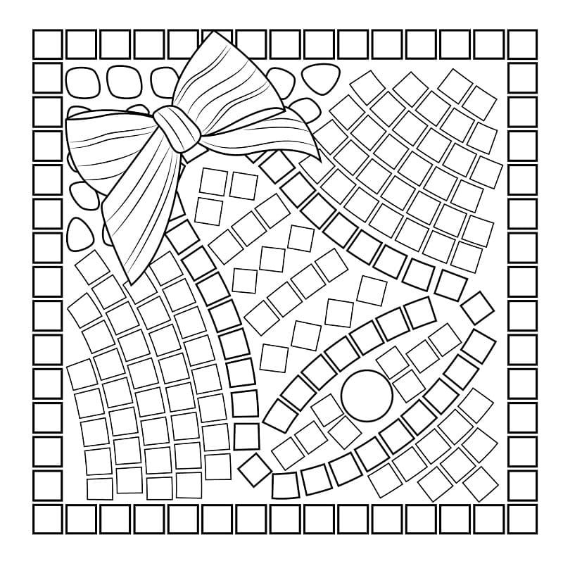 Utskrivbar Mosaikk illustrasjon fargelegging