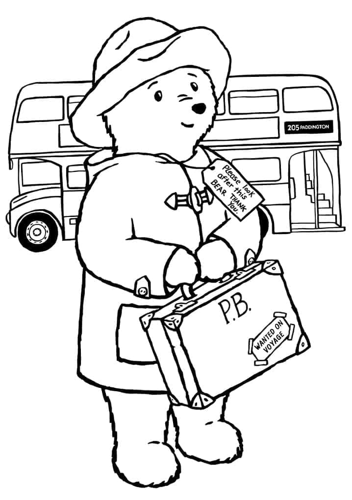 Utskrivbar Paddington for Barn fargelegging