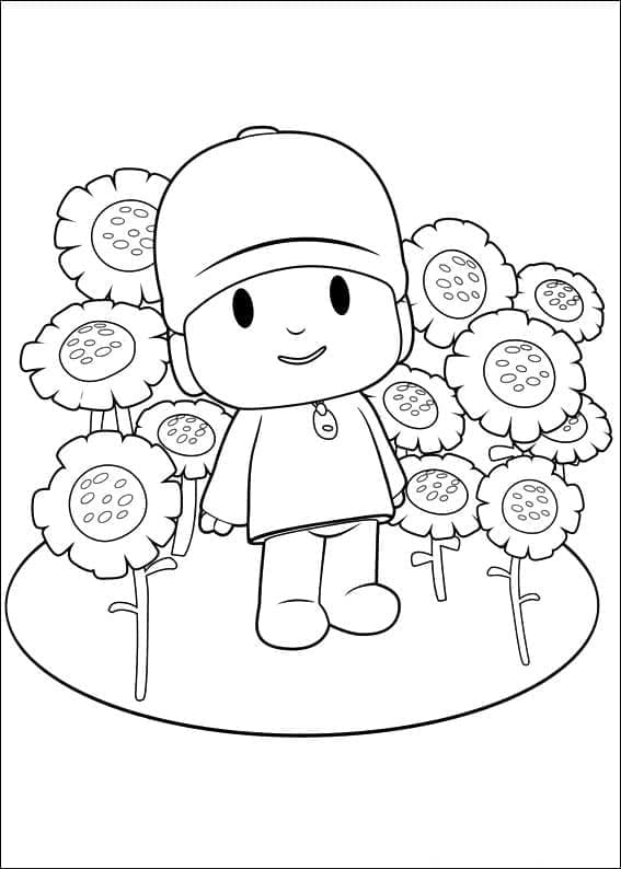 Utskrivbar Pocoyo for barn fargelegging