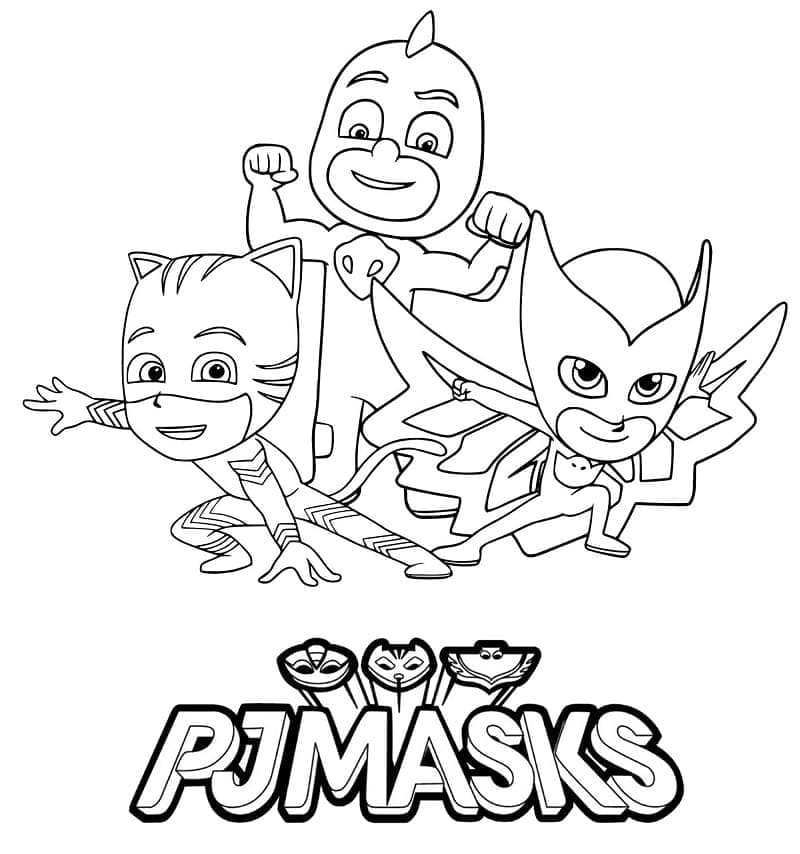 Pysjheltene (PJ Masks) fargelegging