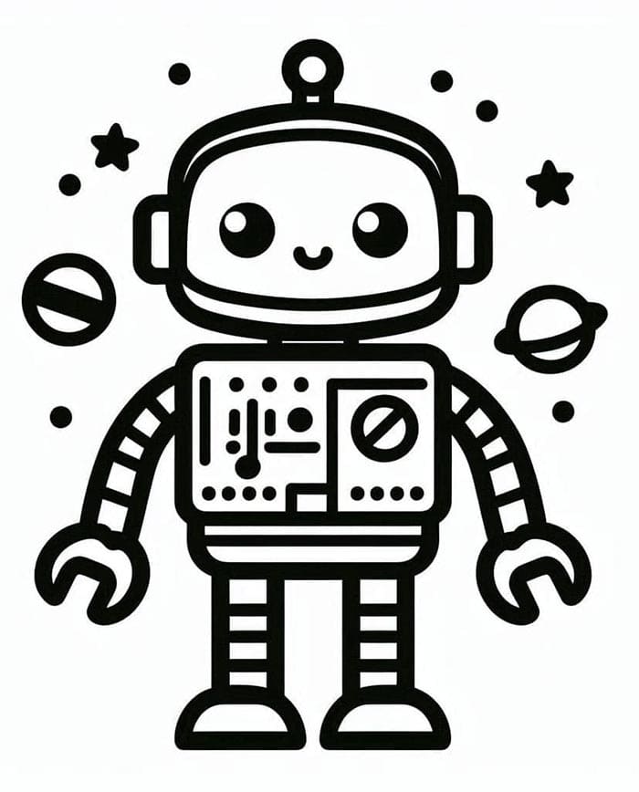Utskrivbar Robot Gratis fargelegging