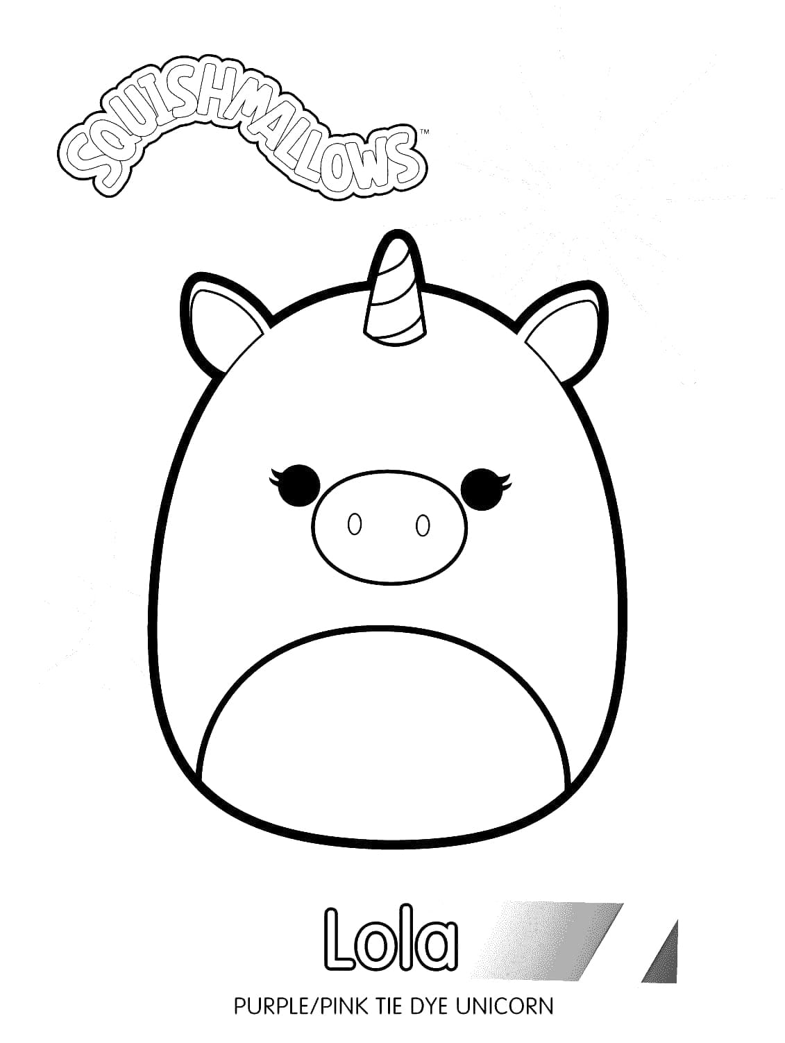 Utskrivbar Squishmallow-bilde fargelegging
