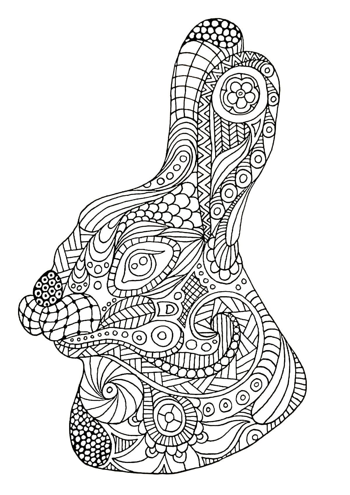 Utskrivbar Zentangle vederlagsfritt fargelegging