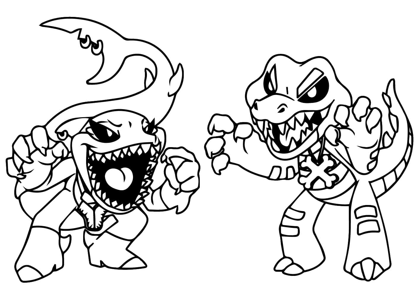Utskrivbare Nightmare Critters fargelegging