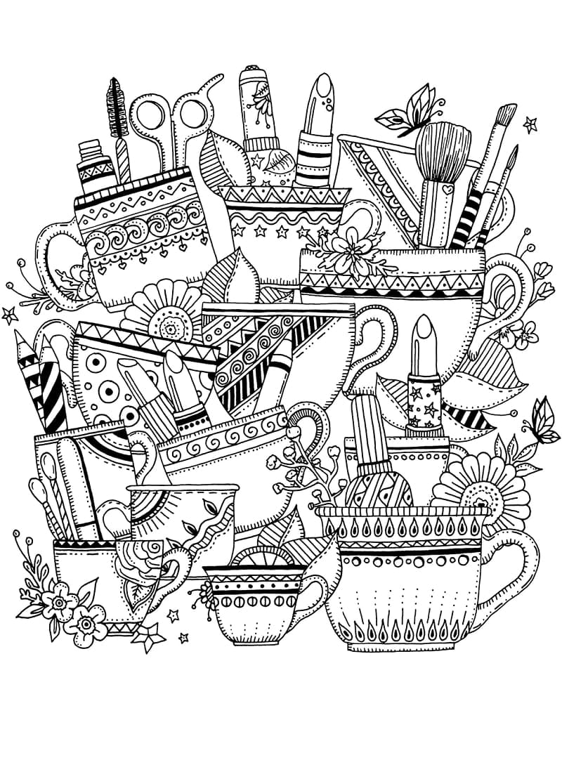 Vakker Zentangle fargelegging