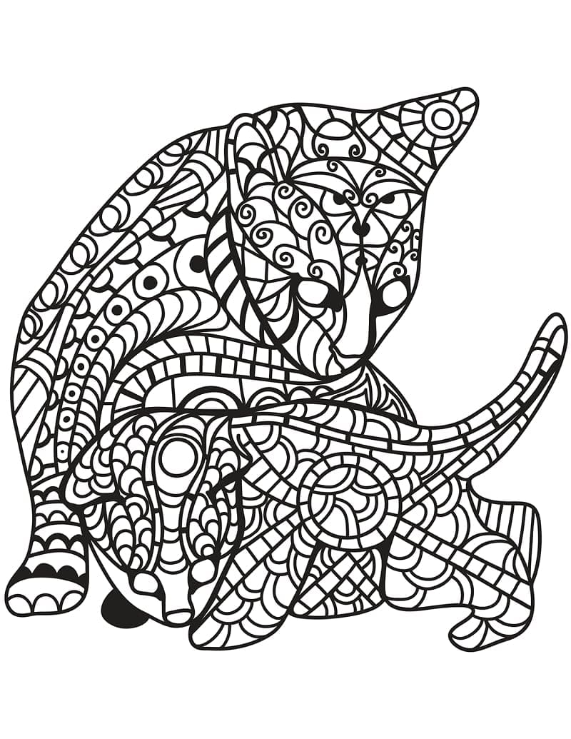 Zentangle for utskrift fargelegging