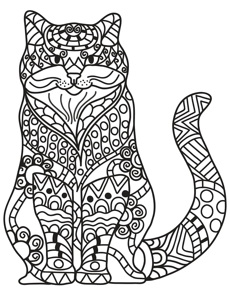 Zentangle gratis for barn fargelegging