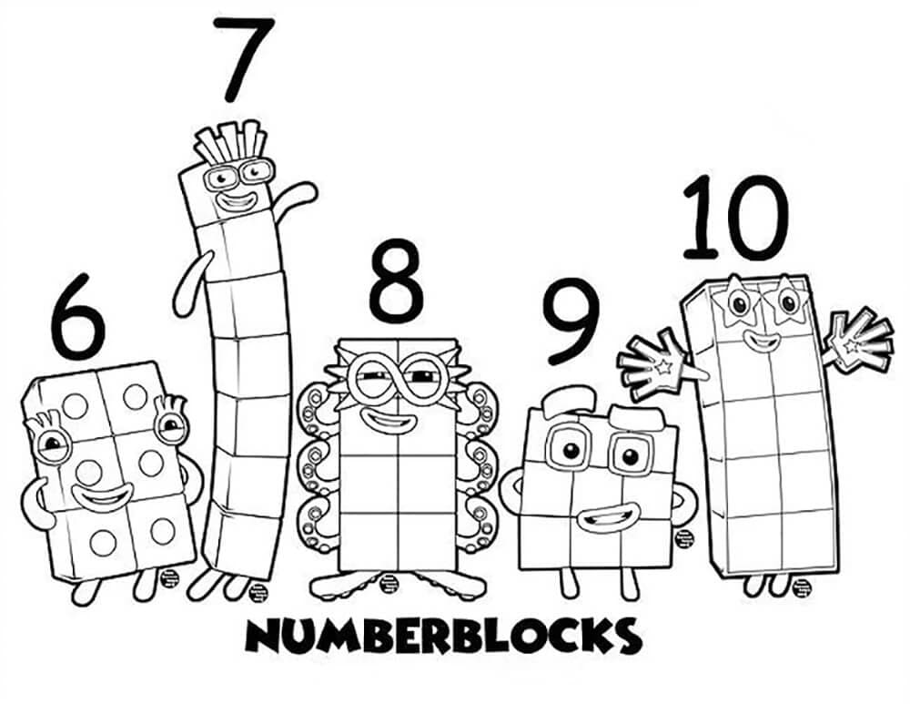 Animert Numberblocks fargelegging