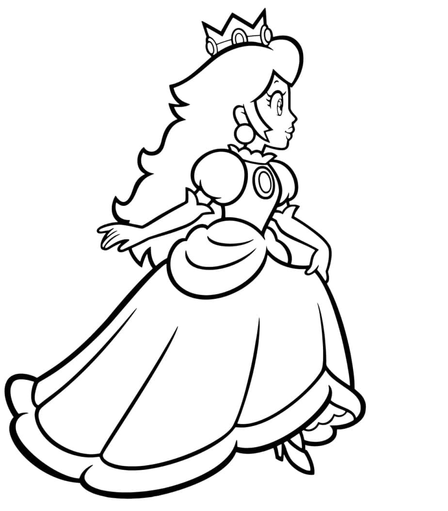Bedårende Princess Peach fargelegging