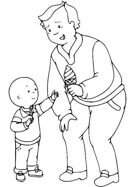 Caillou til Fargelegging fargelegging