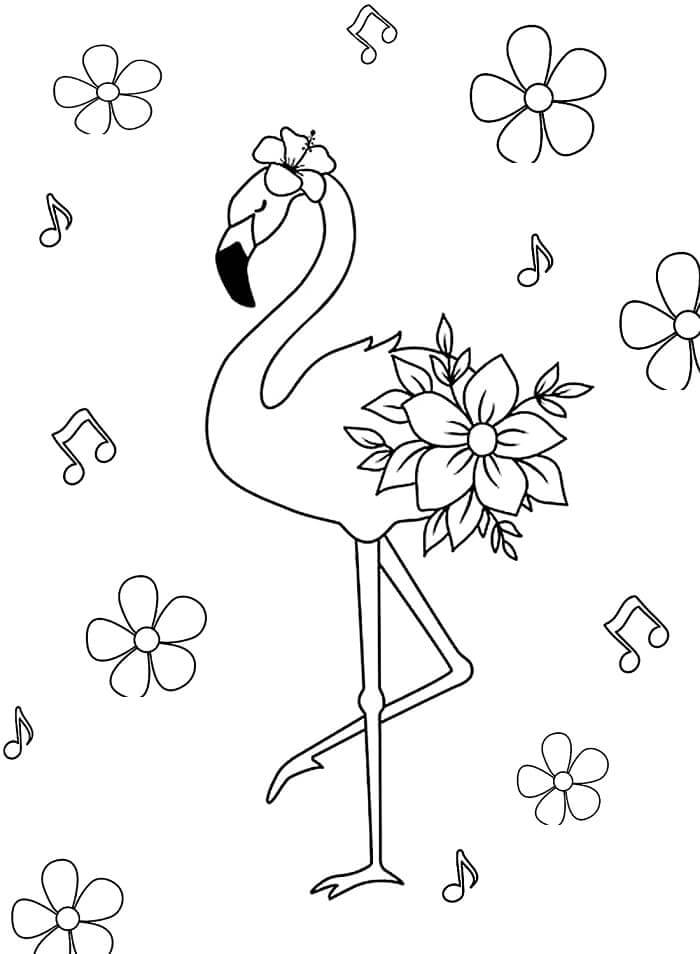 En Flamingo fargelegging