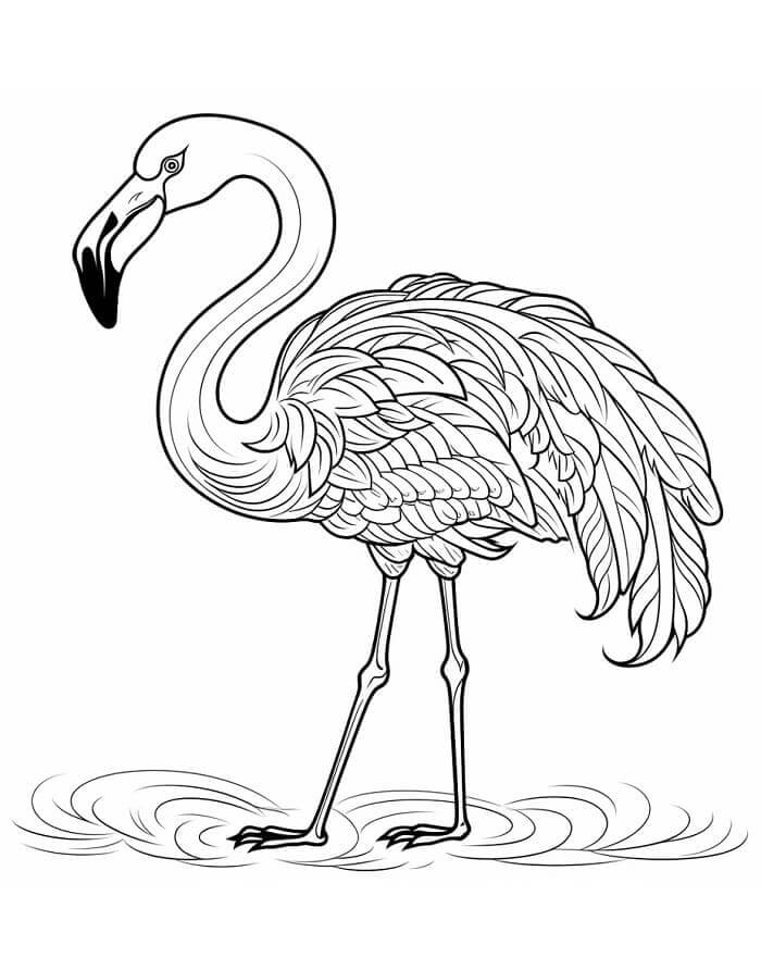 Flamingo Gratis Utskrivbar fargelegging