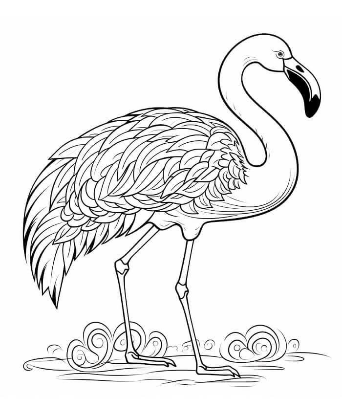 Flamingo til Utskrift fargelegging