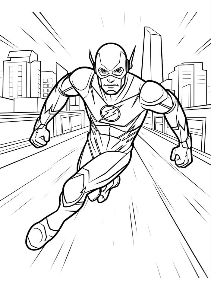 Flash Superhelt fargelegging