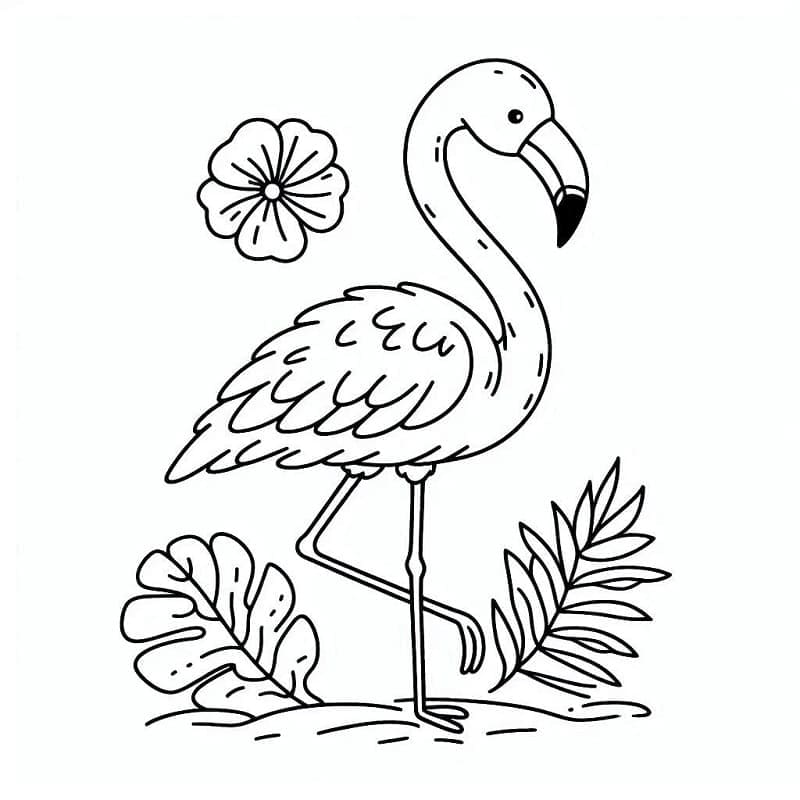 Gratis Flamingo for Barn fargelegging