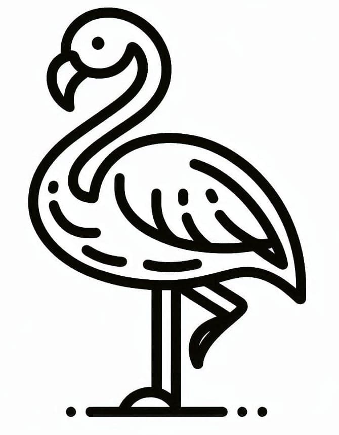 Gratis Flamingo til Utskrift fargelegging