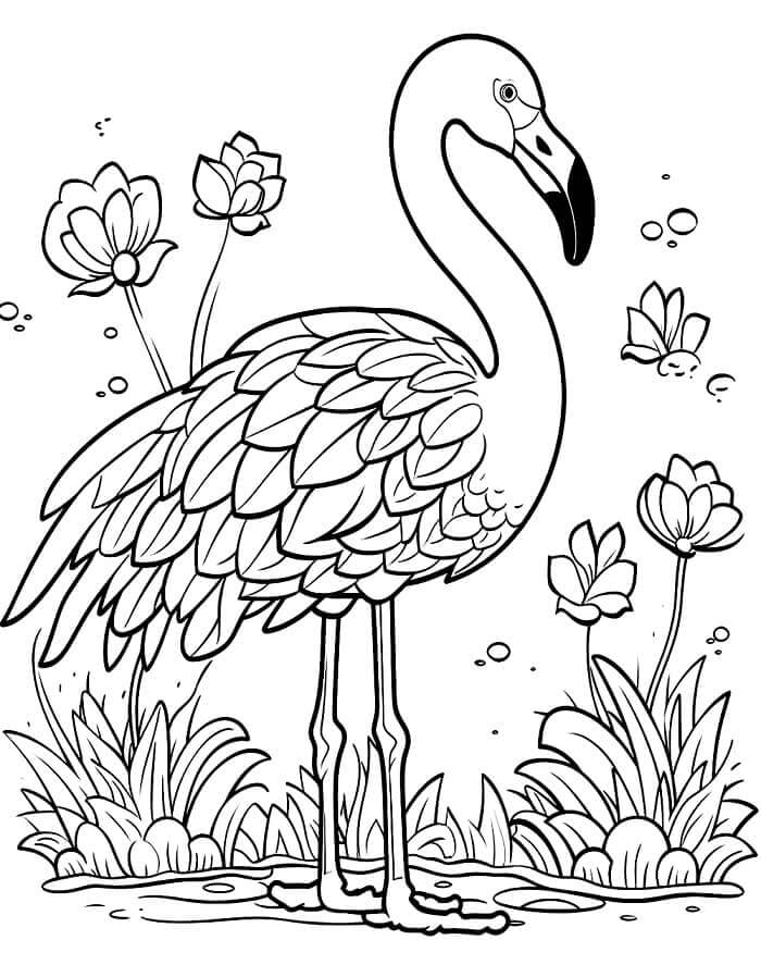 Gratis Flamingo fargelegging