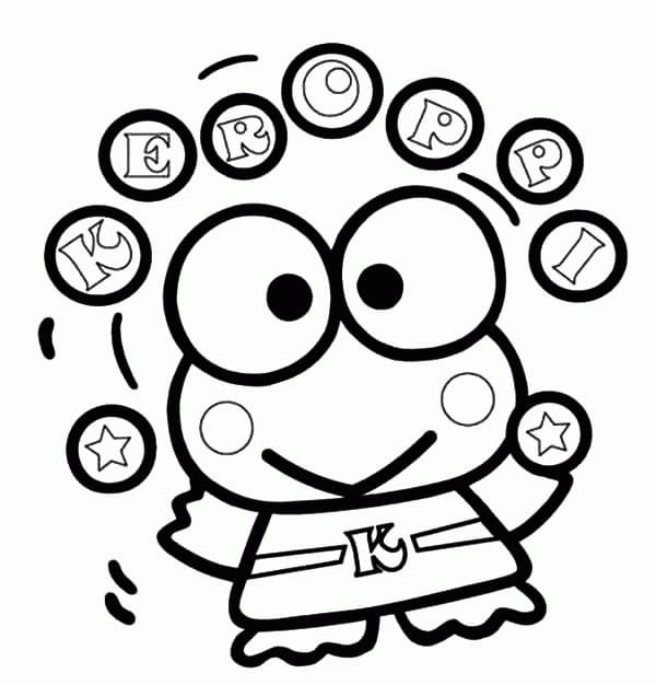 Gratis Keroppi for barn fargelegging