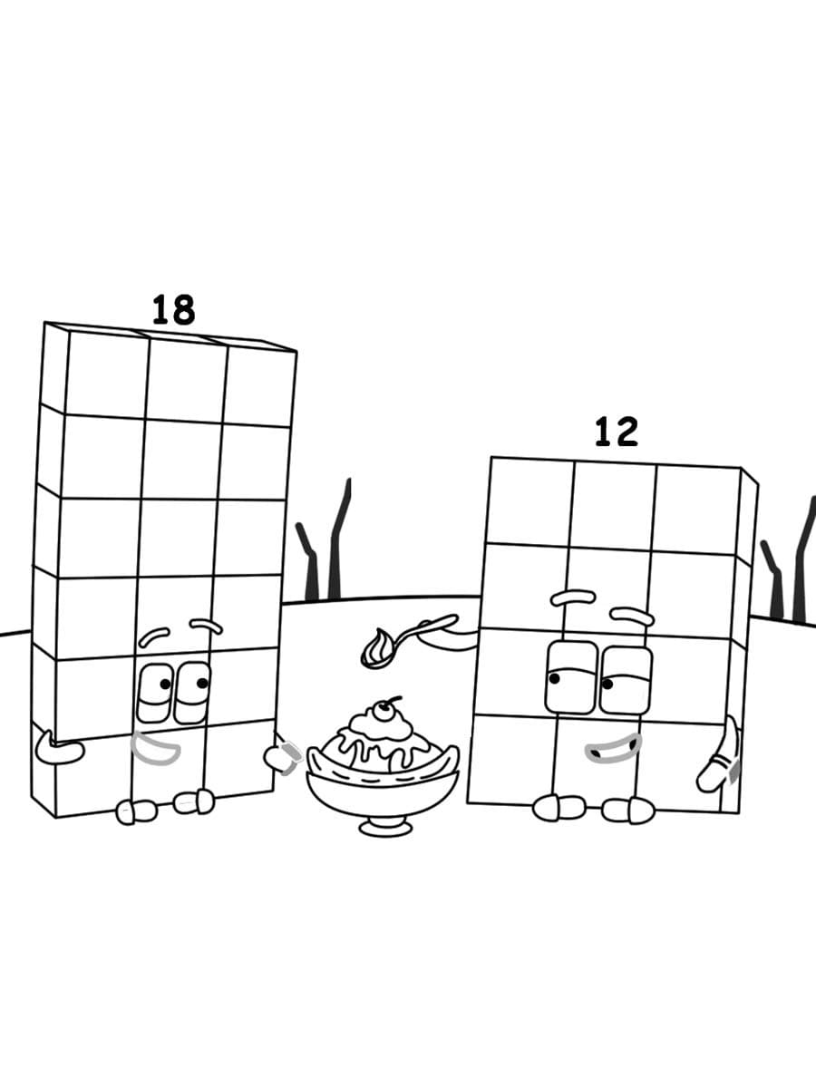 Gratis Numberblocks Utskrivbare fargelegging