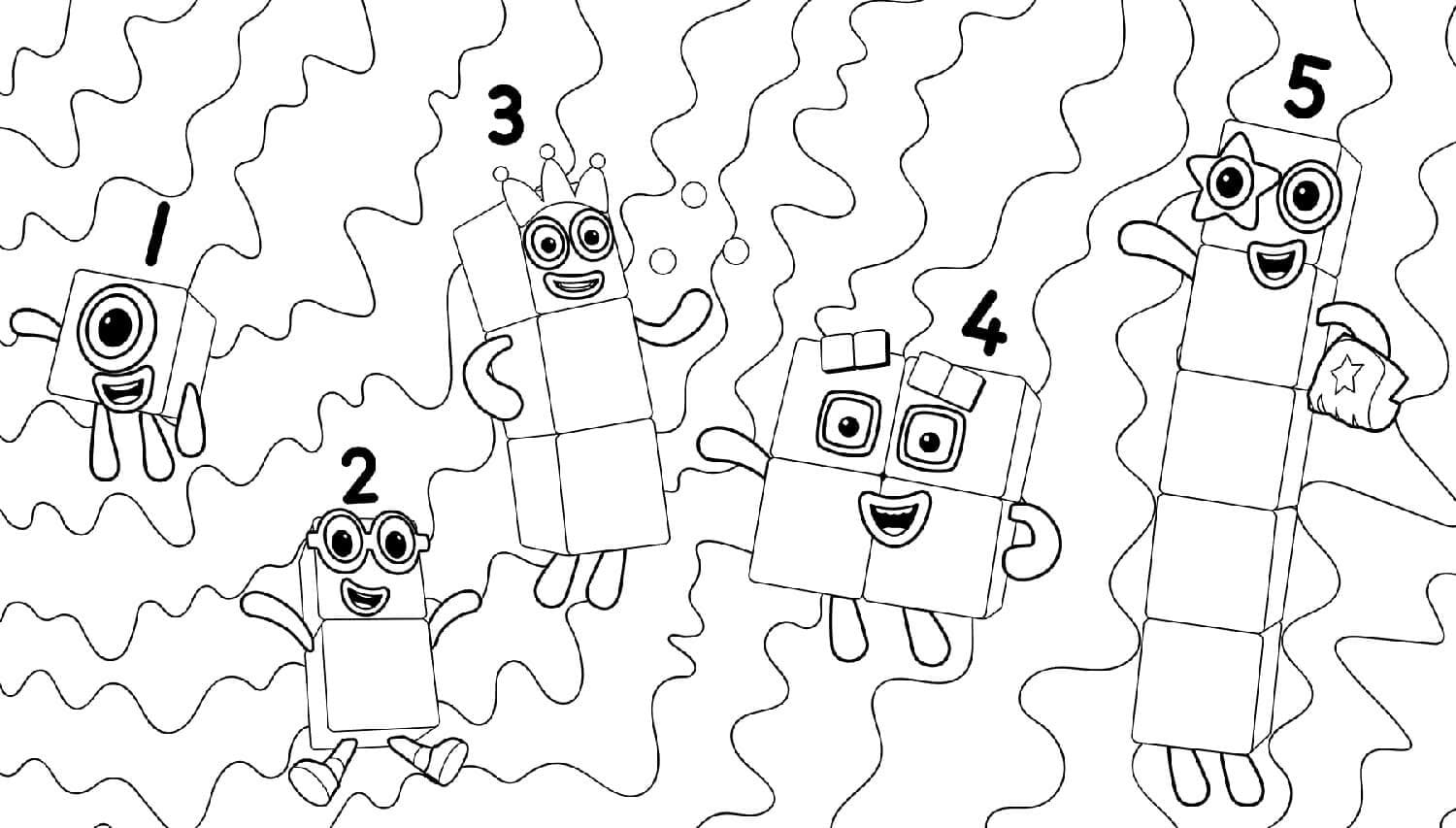 Gratis Numberblocks fargelegging