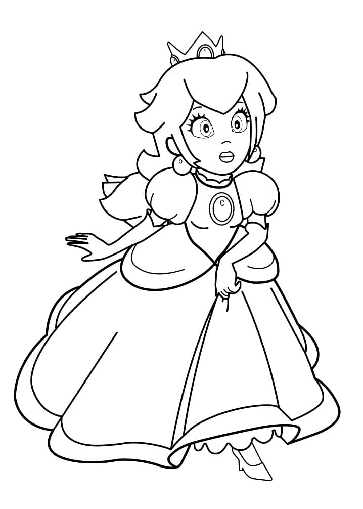 Gratis Princess Peach til Utskrift fargelegging