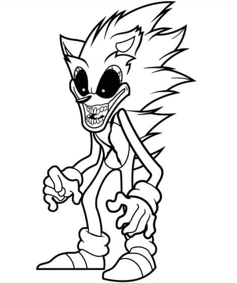 Gratis Sonic Exe for Barn fargelegging