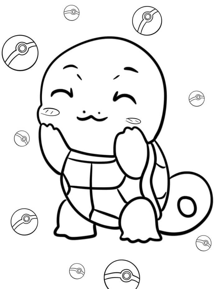 Gratis Squirtle Utskrivbar fargelegging