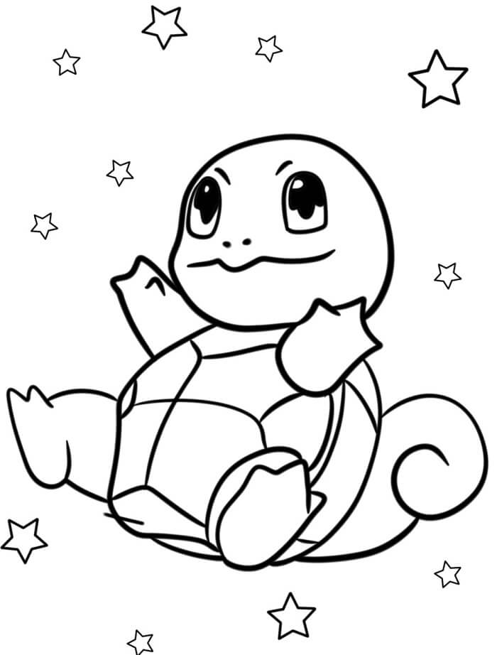 Gratis Squirtle til Utskrift fargelegging