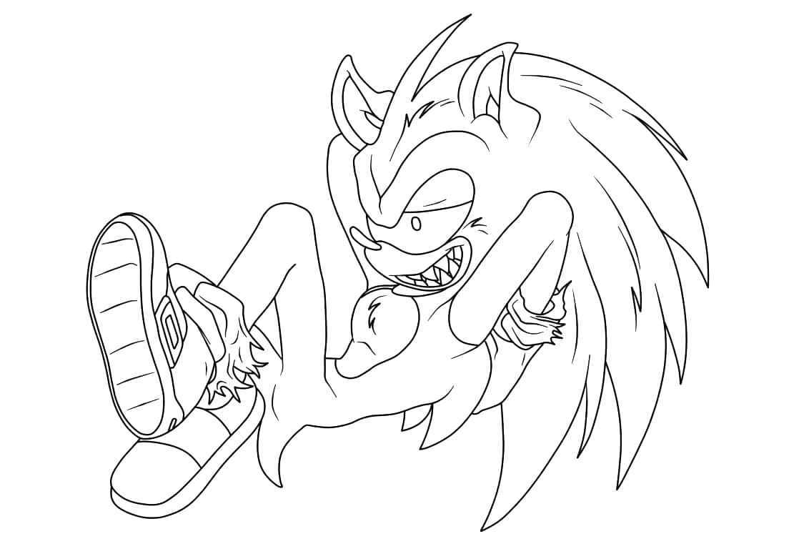 Gratis Utskrivbar Sonic Exe fargelegging
