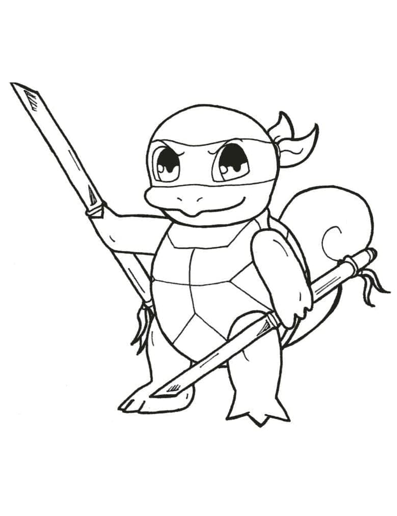 Gratis Utskrivbar Squirtle fargelegging