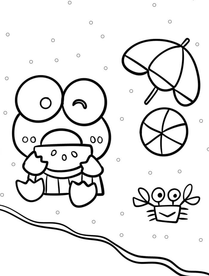 Keroppi Sanrio fargelegging