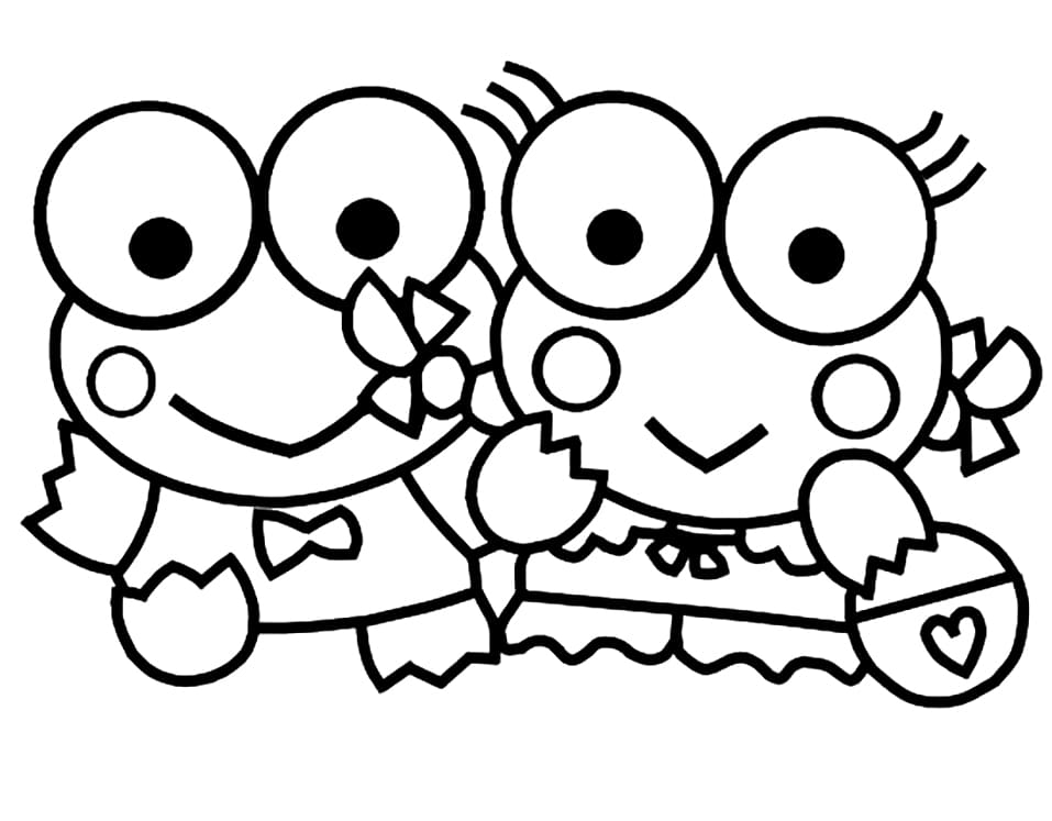 Keroppi for 5 år gamle barn fargelegging
